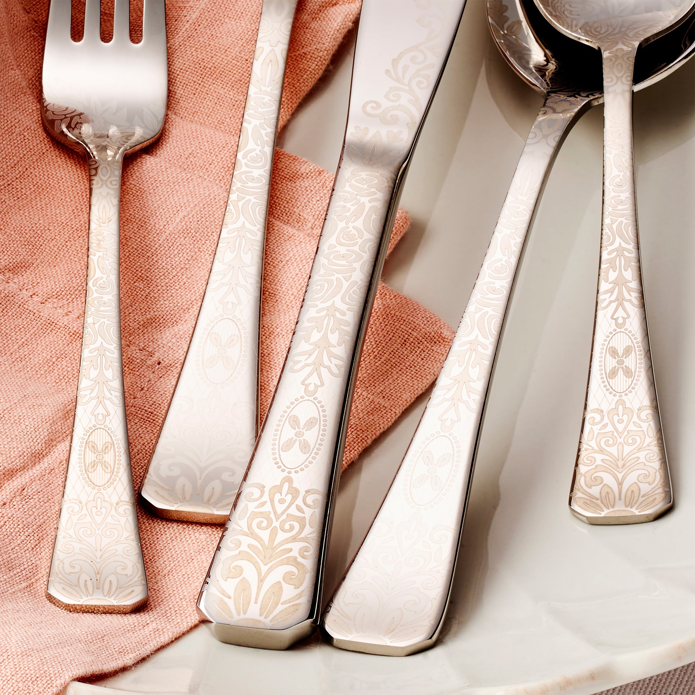 Lenox Premium Floral Etch 5-Piece Place Setting - Image 3