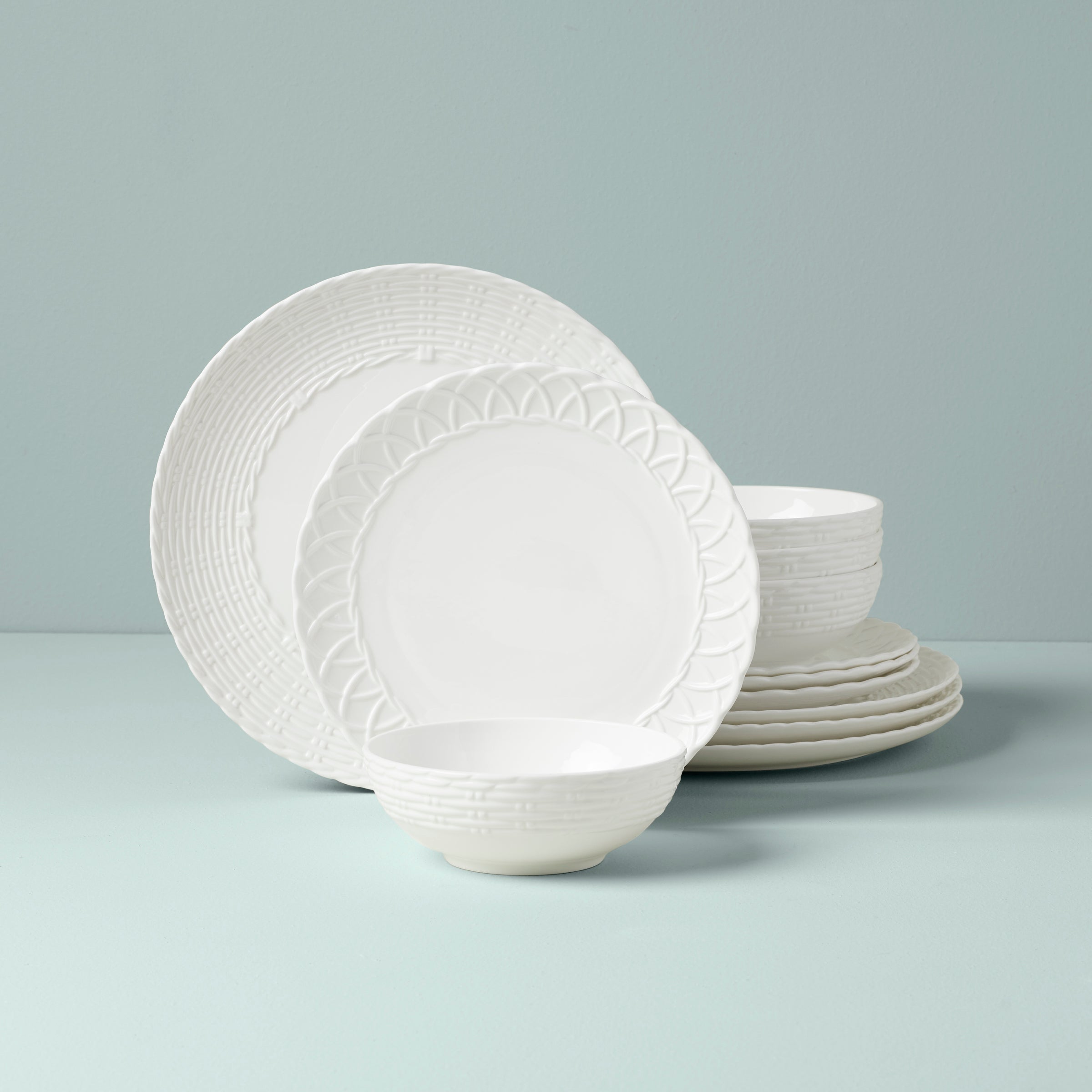 Lenox Premium Wicker Creek 12-Piece Dinnerware Set