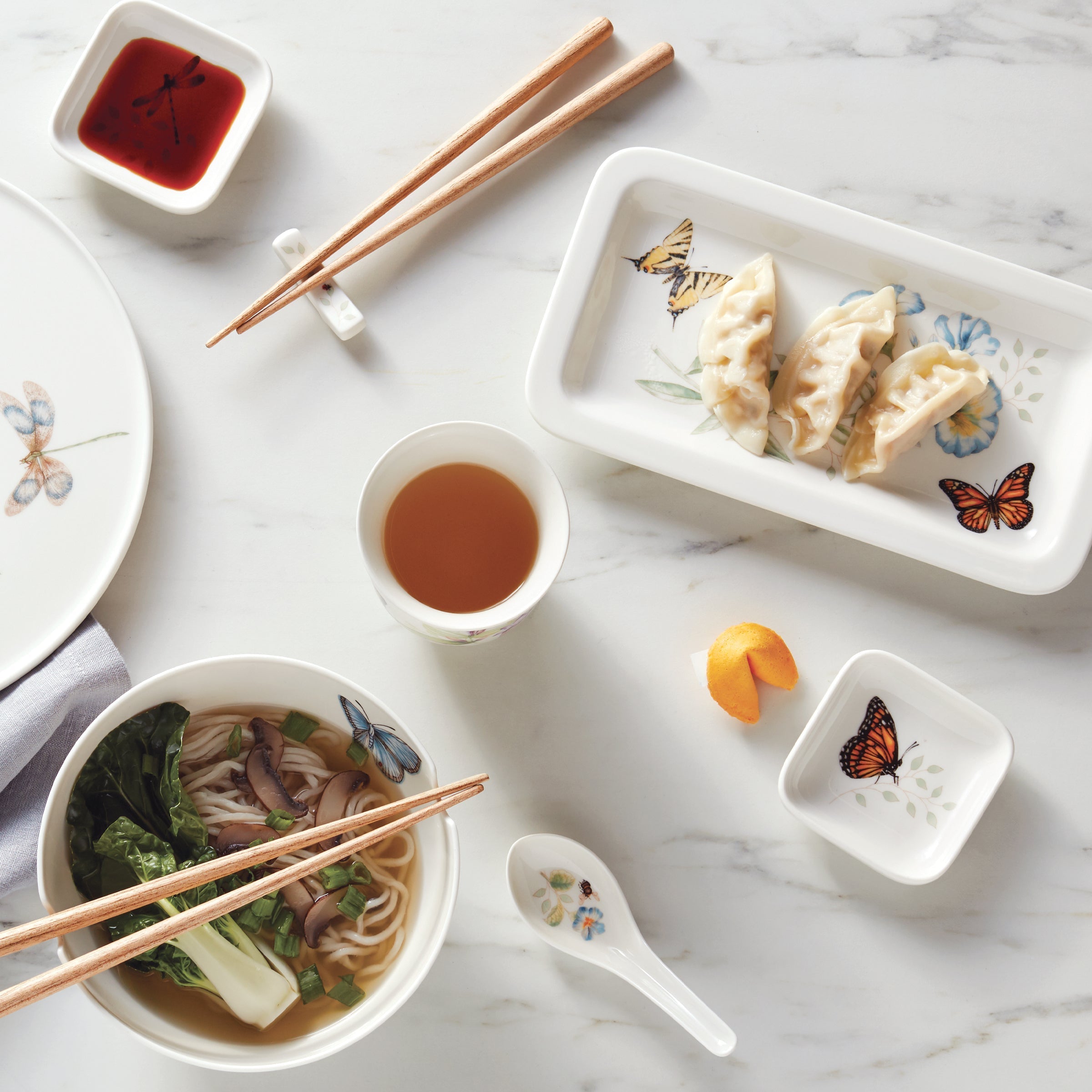 Lenox Premium Butterfly Meadow Sushi Plate & Bowls - Image 4