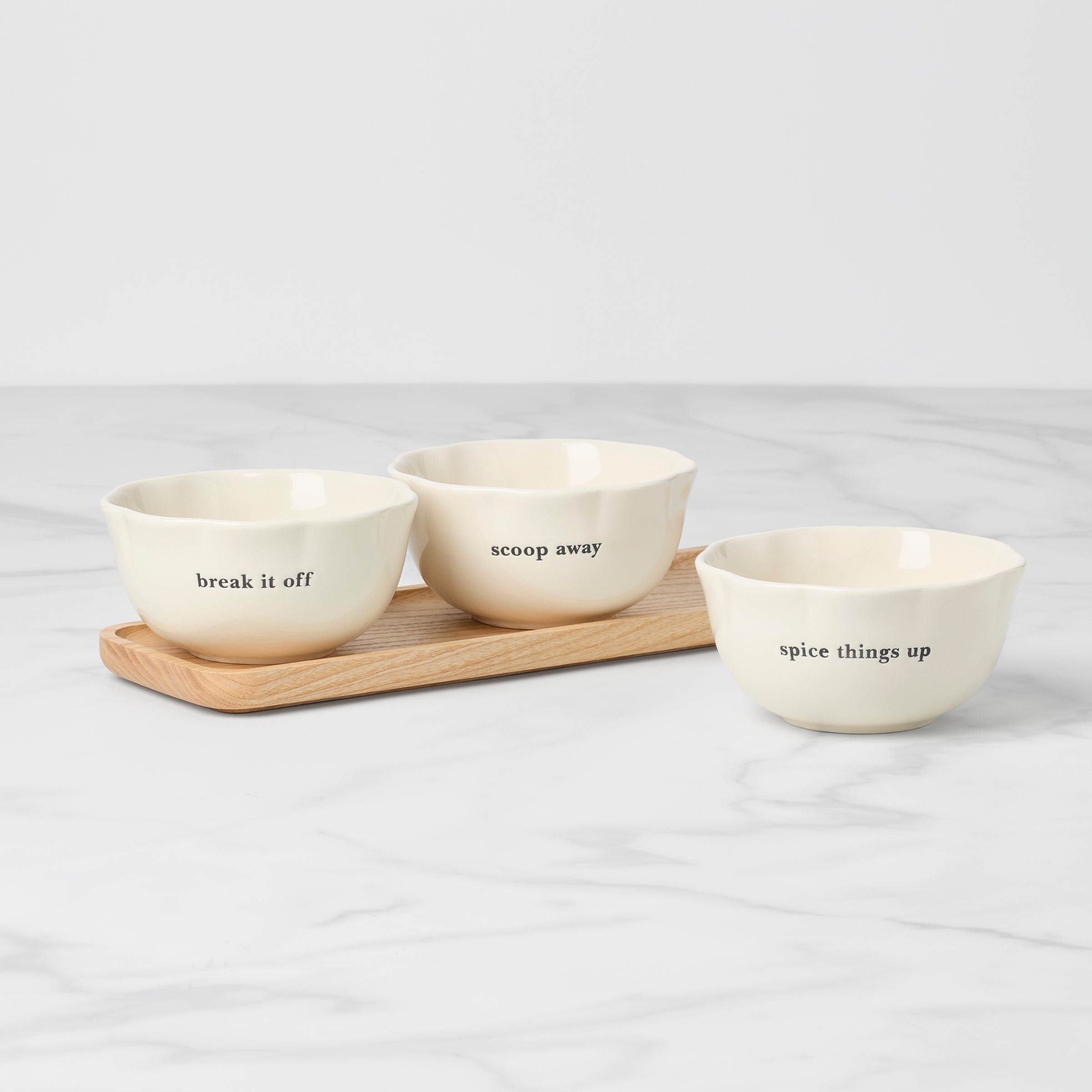 Lenox Premium What A Treat 3-Piece Dip Bowls with Tray Set - Image 2