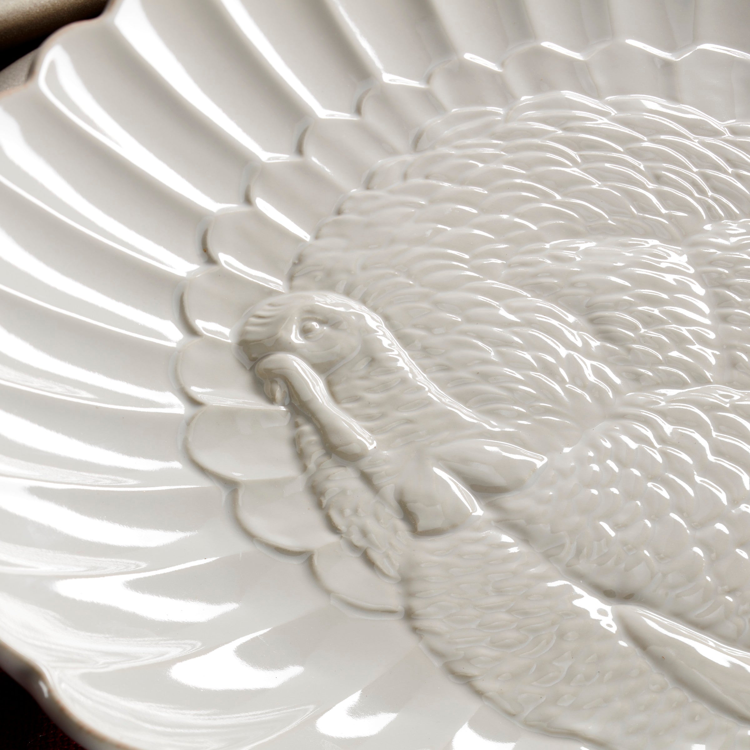 Lenox Premium French Perle White Carved Turkey Platter - Image 5