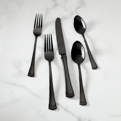 Lenox Premium Portola Black Mirror 20-Piece Flatware Set