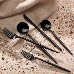 Alternative view of Lenox Premium Zephyr Black Mirror 45-Piece Flatware Set