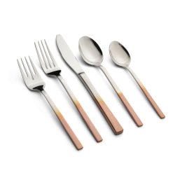 Lenox Premium Kelvin Copper Ombre Satin Mirror 20-Piece Flatware Set
