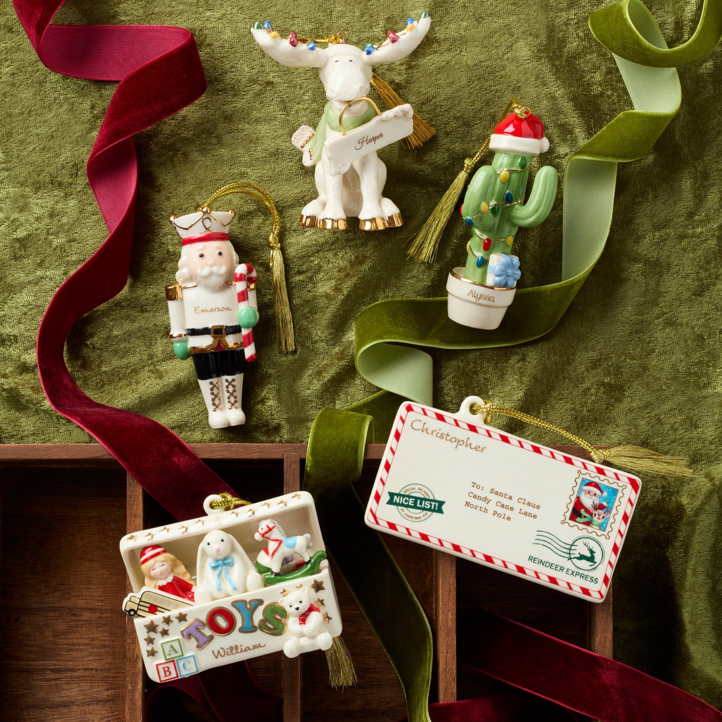 Lenox Premium Personalized Christmas Cactus Ornament - Image 5