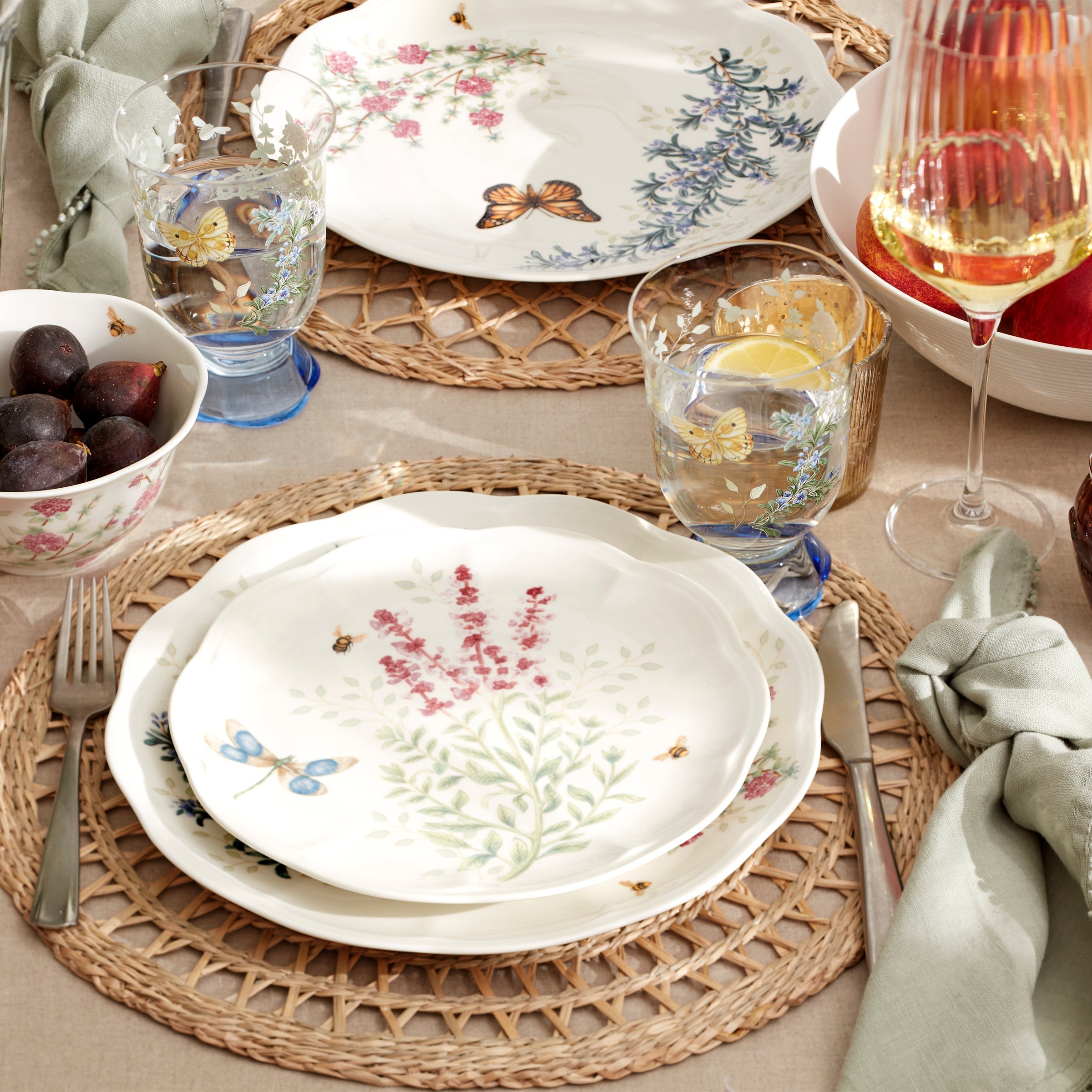Lenox Premium Butterfly Meadow Herbs Dinner Plates, Set of 4 - Image 6