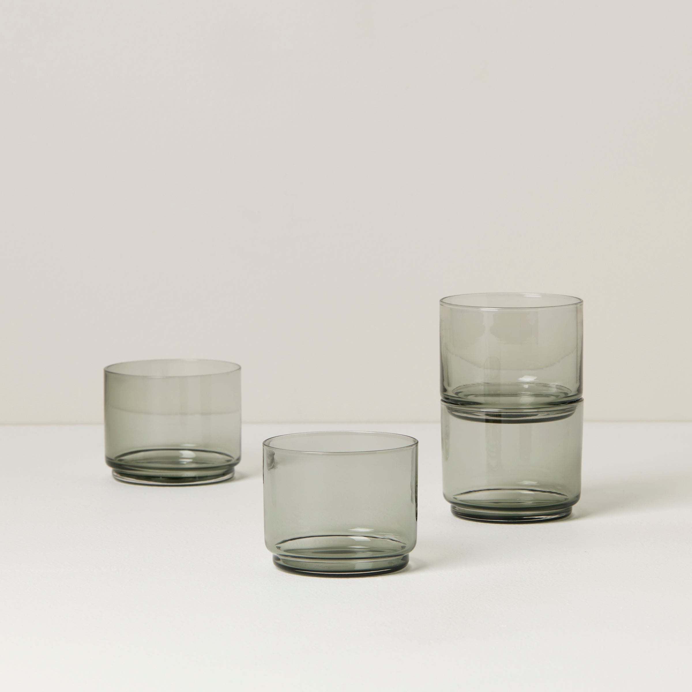 Lenox Premium Tuscany Classics Stackable Smoke Short Glasses, Set of 4