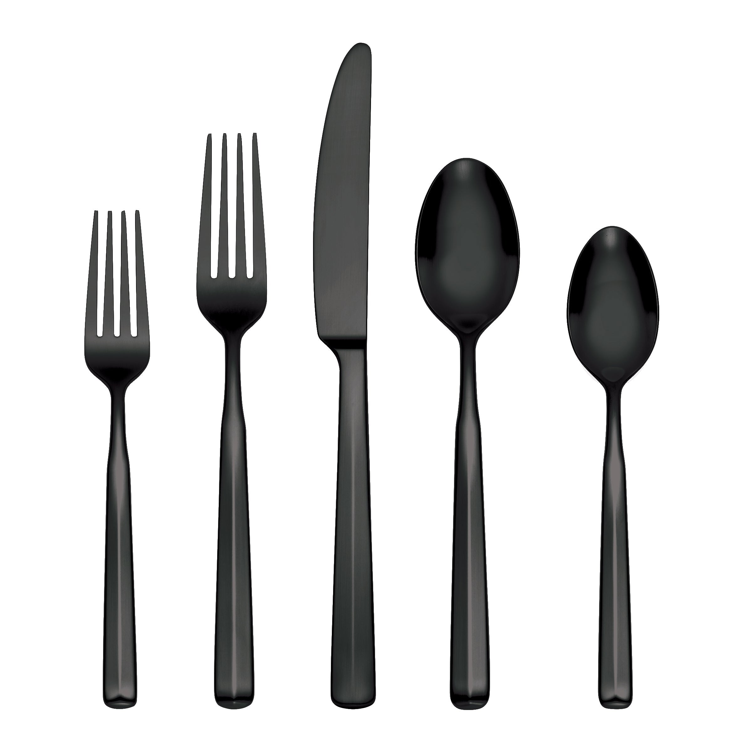 Lenox Premium Ryder Black Satin 20-Piece Flatware Set