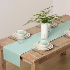 Lenox Premium French Perle Ice Blue 14x70 Table Runner