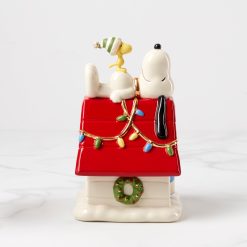 Alternative view of Lenox Premium Snoopy Christmas Covered Candy Dish