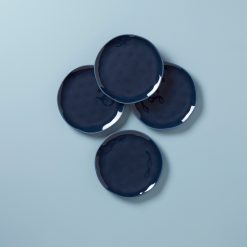 Lenox Premium Bay Colors Blue Accent Plates, Set of 4