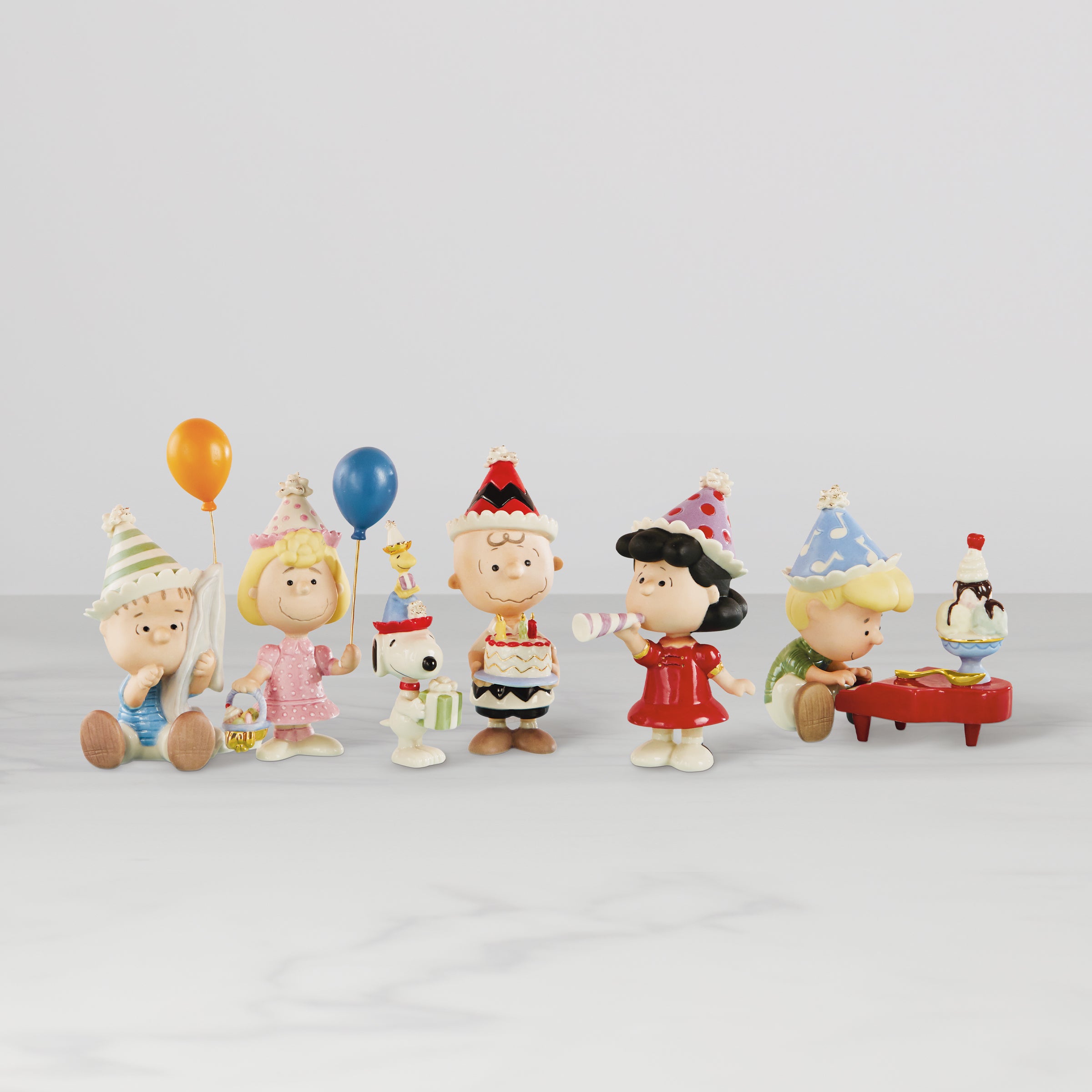 Lenox Premium Peanuts 6-Piece Birthday Party Figurine Set