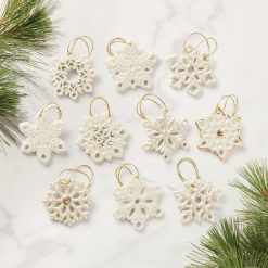 Alternative view of Lenox Premium Snowflake 10-Piece Mini Ornament Set