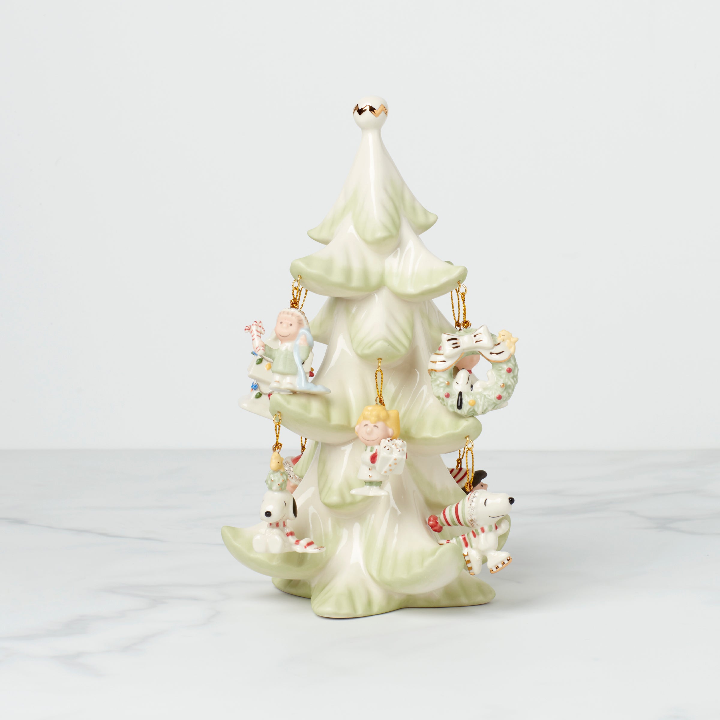 Lenox Premium Snoopy & Friends Christmas 11-Piece Mini Ornament & Tree Set - Image 2