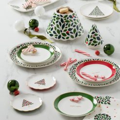 Alternative view of Lenox Premium Evergreen Rim Accent Plates, Set of 4