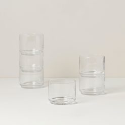 Lenox Premium Tuscany Classics Stackable Clear Short Glasses, Set of 6