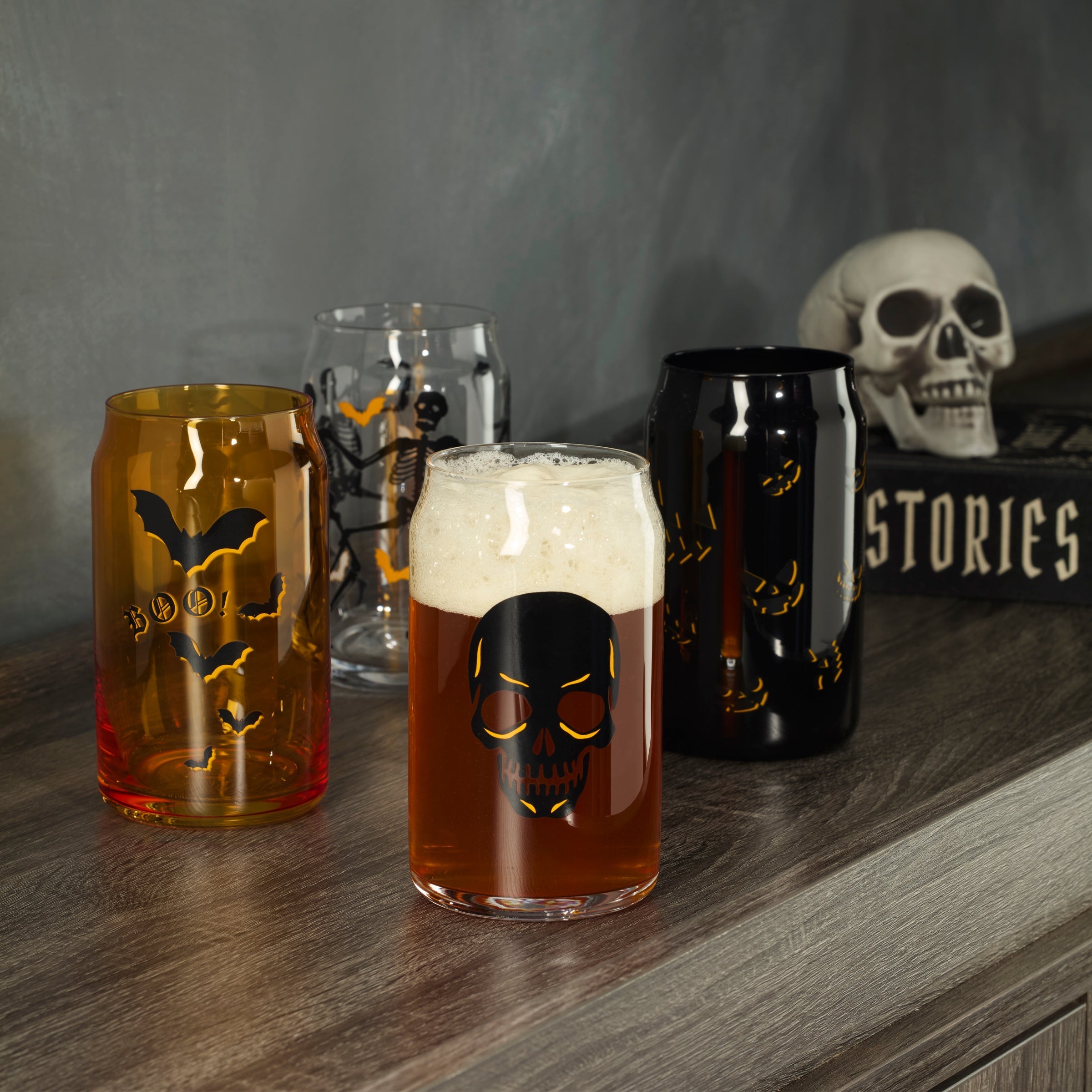 Lenox Premium Vintro Halloween Can Cooler Glasses, Set of 4 - Image 3