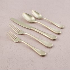 Alternative view of Lenox Premium Eloquence Champagne Satin 20-Piece Flatware Set