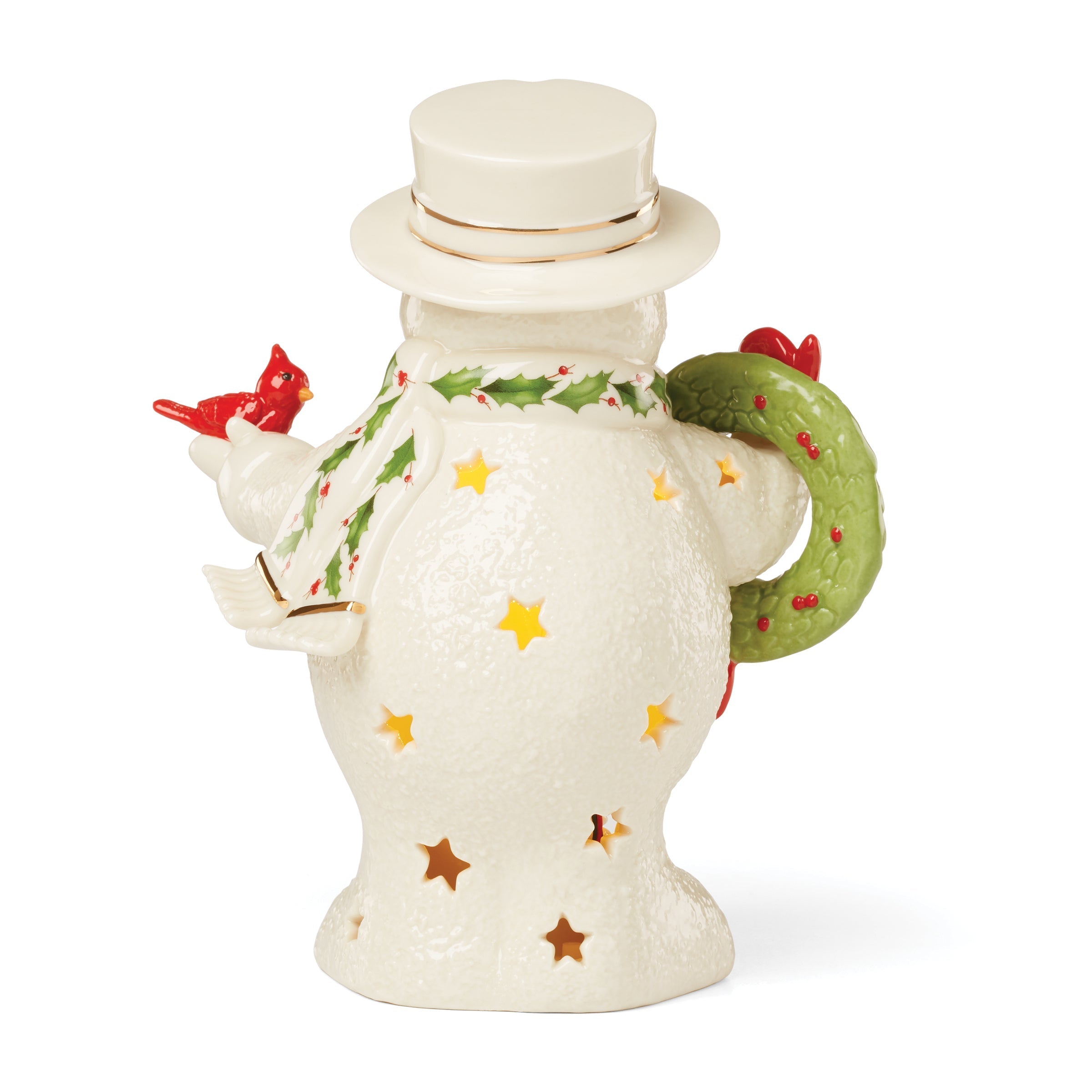 Lenox Premium Happy Holly Days Snowman Holding Wreath Figurine - Image 6