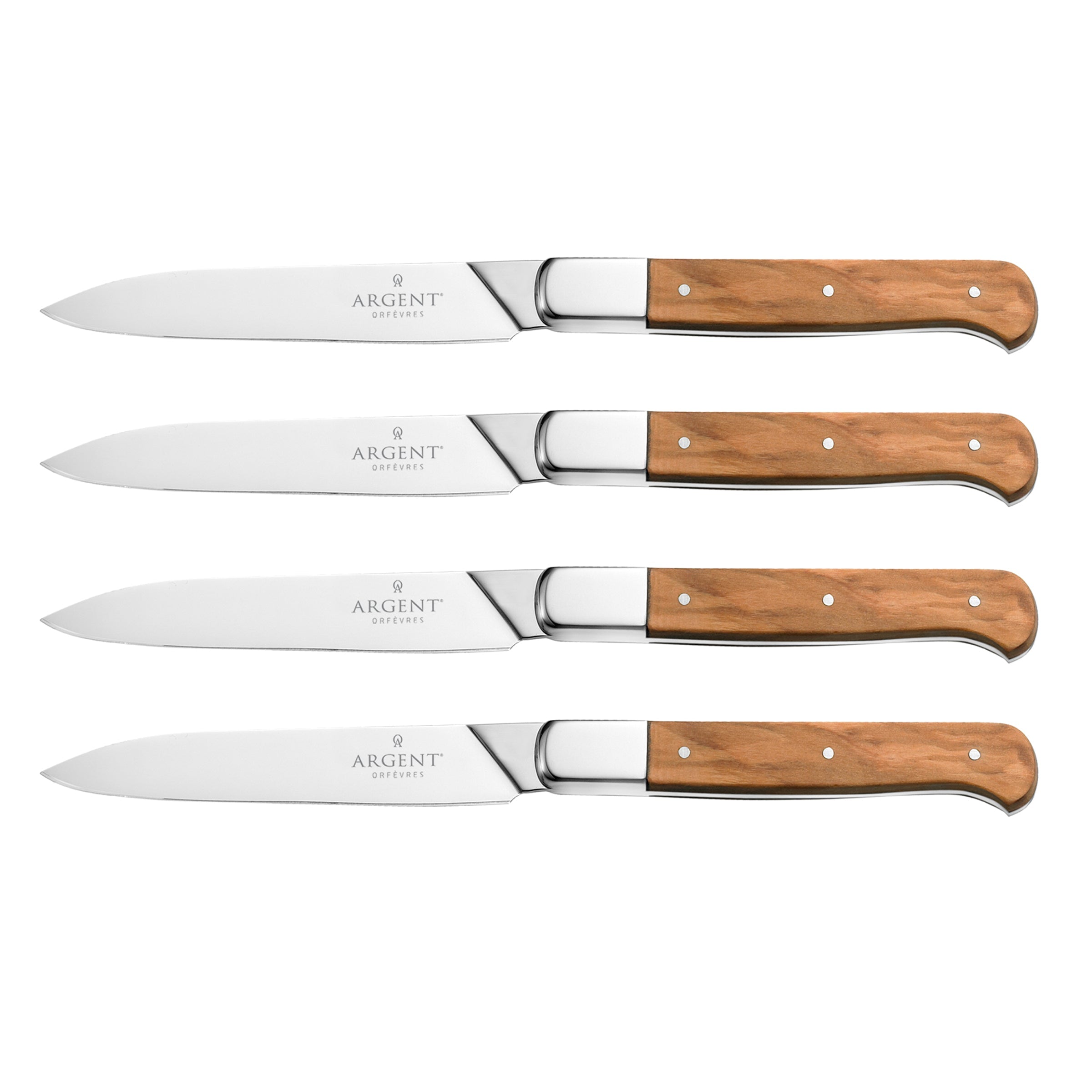 Lenox Premium Argent Lynden Olive Wood Steak Knives, Set of 4