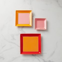 Lenox Premium Make It Pop Warm Red 3-Piece Tray Set