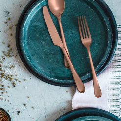 Alternative view of Lenox Premium Mirabella Copper Titanium Satin 20-Piece Flatware Set