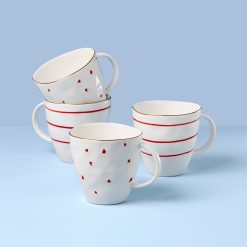 Lenox Premium Garnet Bay Mugs, Set of 4