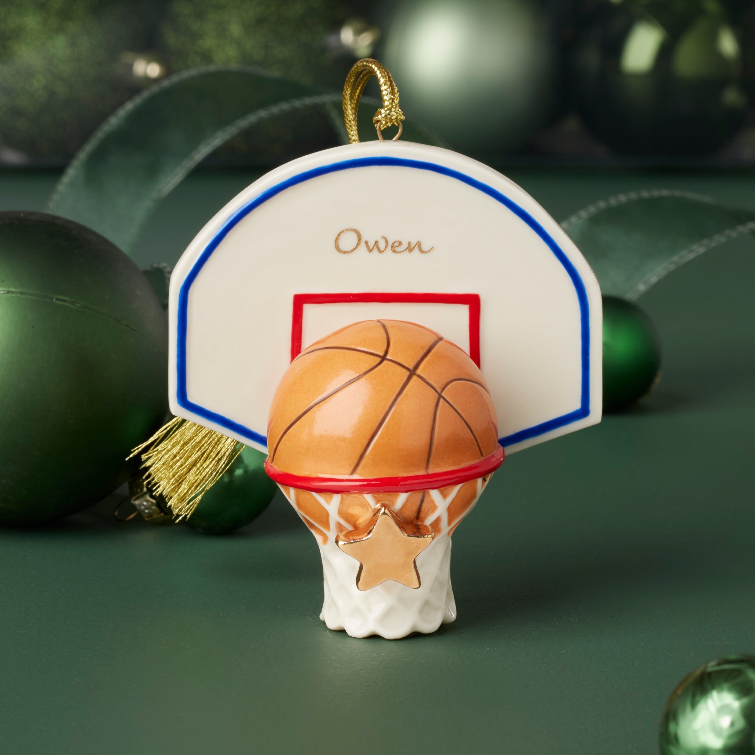 Lenox Premium Personalized Basketball Ornament - Image 6