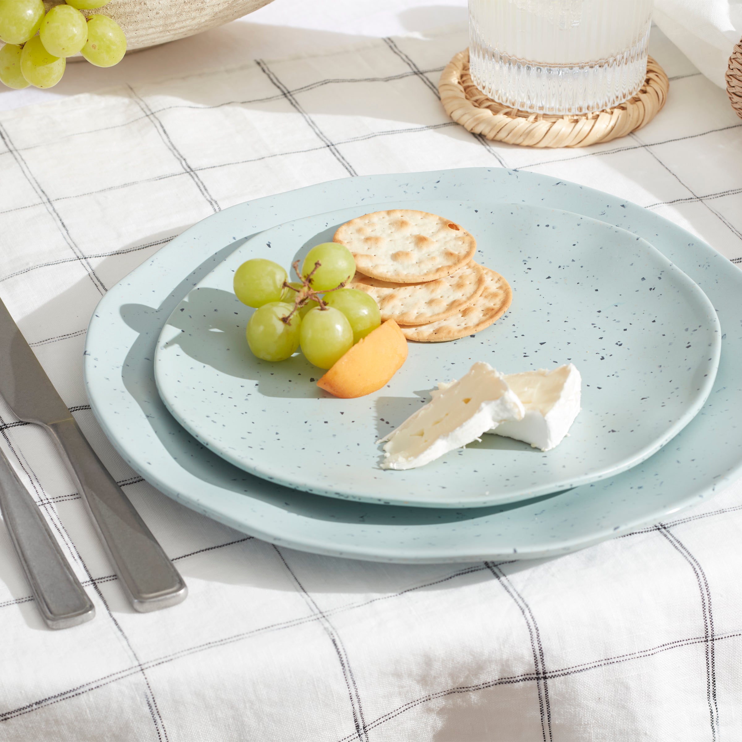 Lenox Premium Terrazzo Melamine Mint 12-Piece Dinnerware Set - Image 6