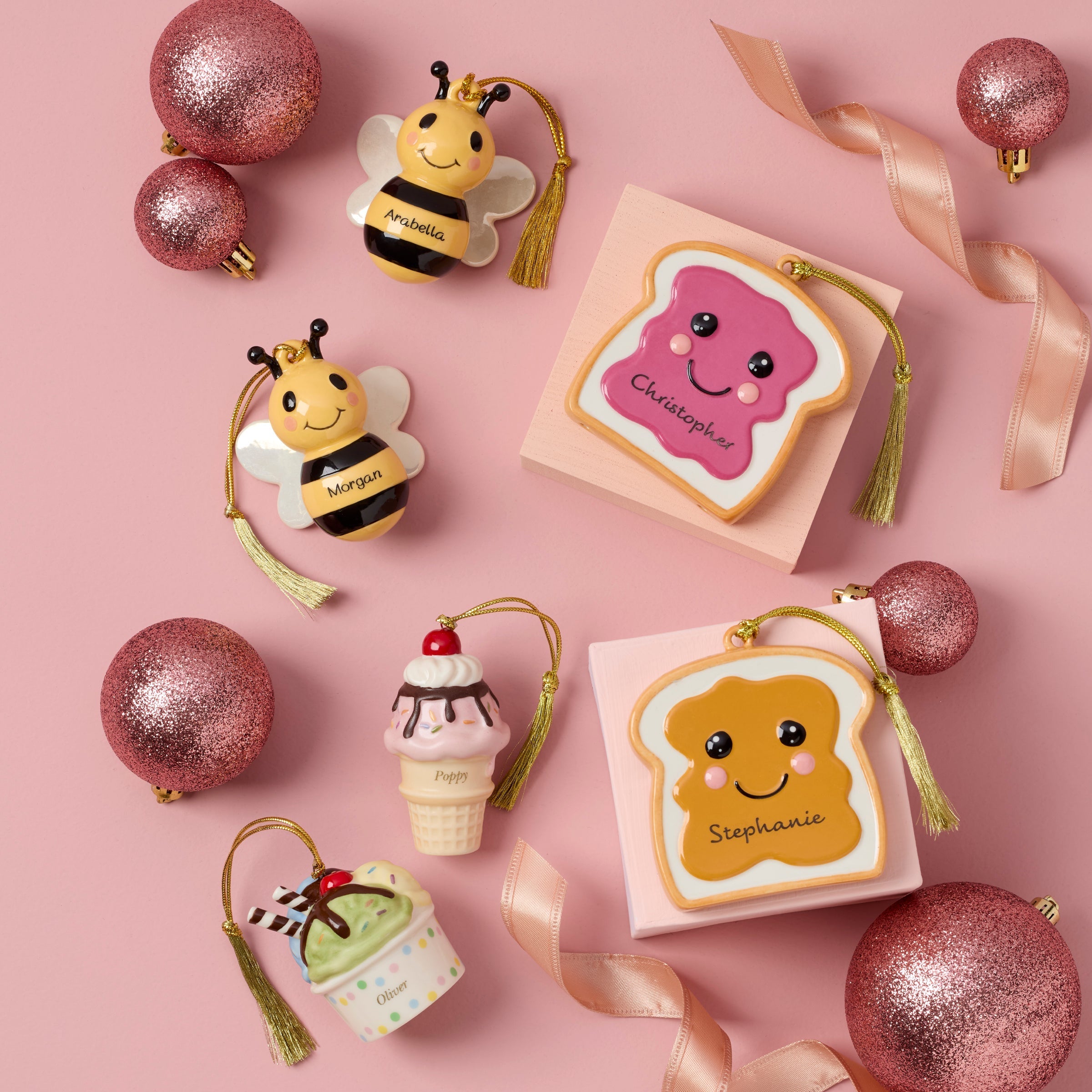 Lenox Premium Personalized Bees 2-Piece Ornament Set - Image 3
