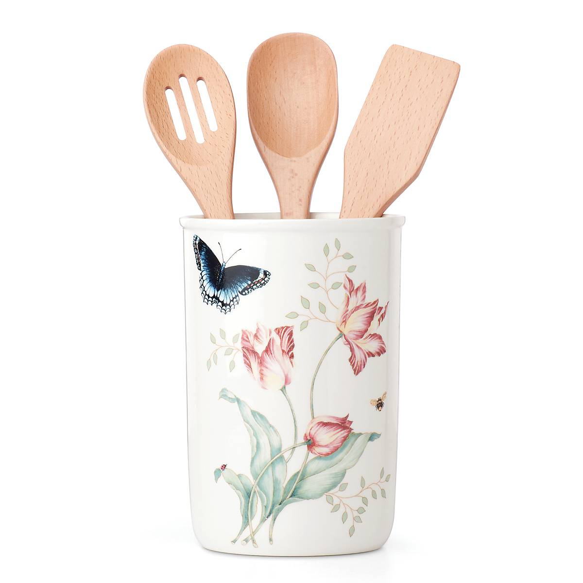 Lenox Premium Butterfly Meadow 4-Piece Utensil Holder Set - Image 3