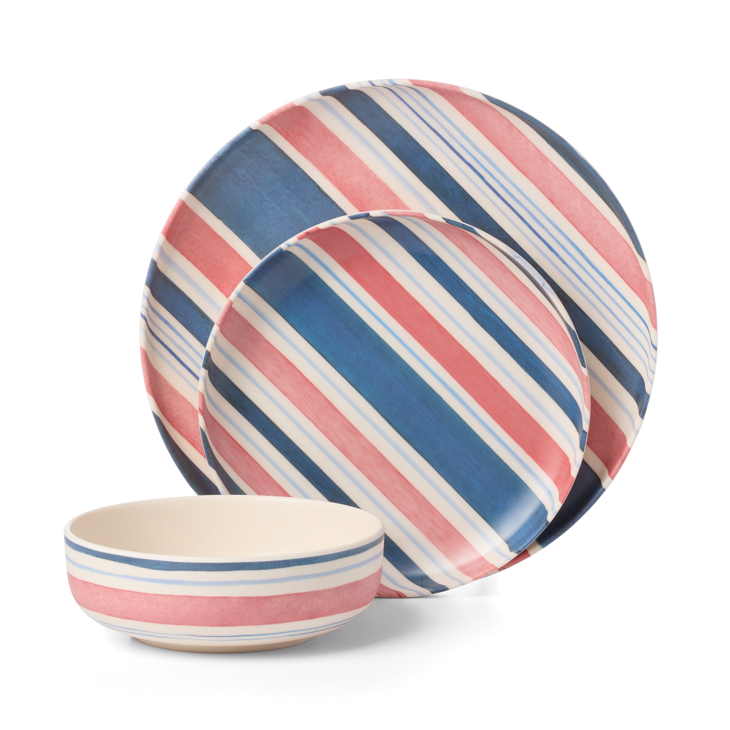 Lenox Premium 24 Seven Melamine Stripe 12-Piece Dinnerware Set - Image 9