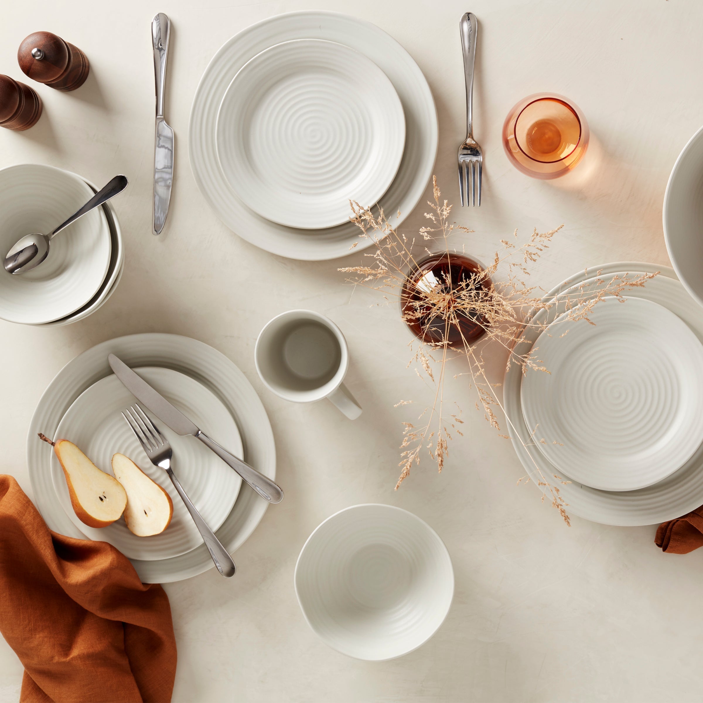 Lenox Premium Ridge White 12-Piece Dinnerware Set - Image 9