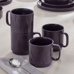 Alternative view of Lenox Premium Modulus Nightshade Mugs, Set of 4