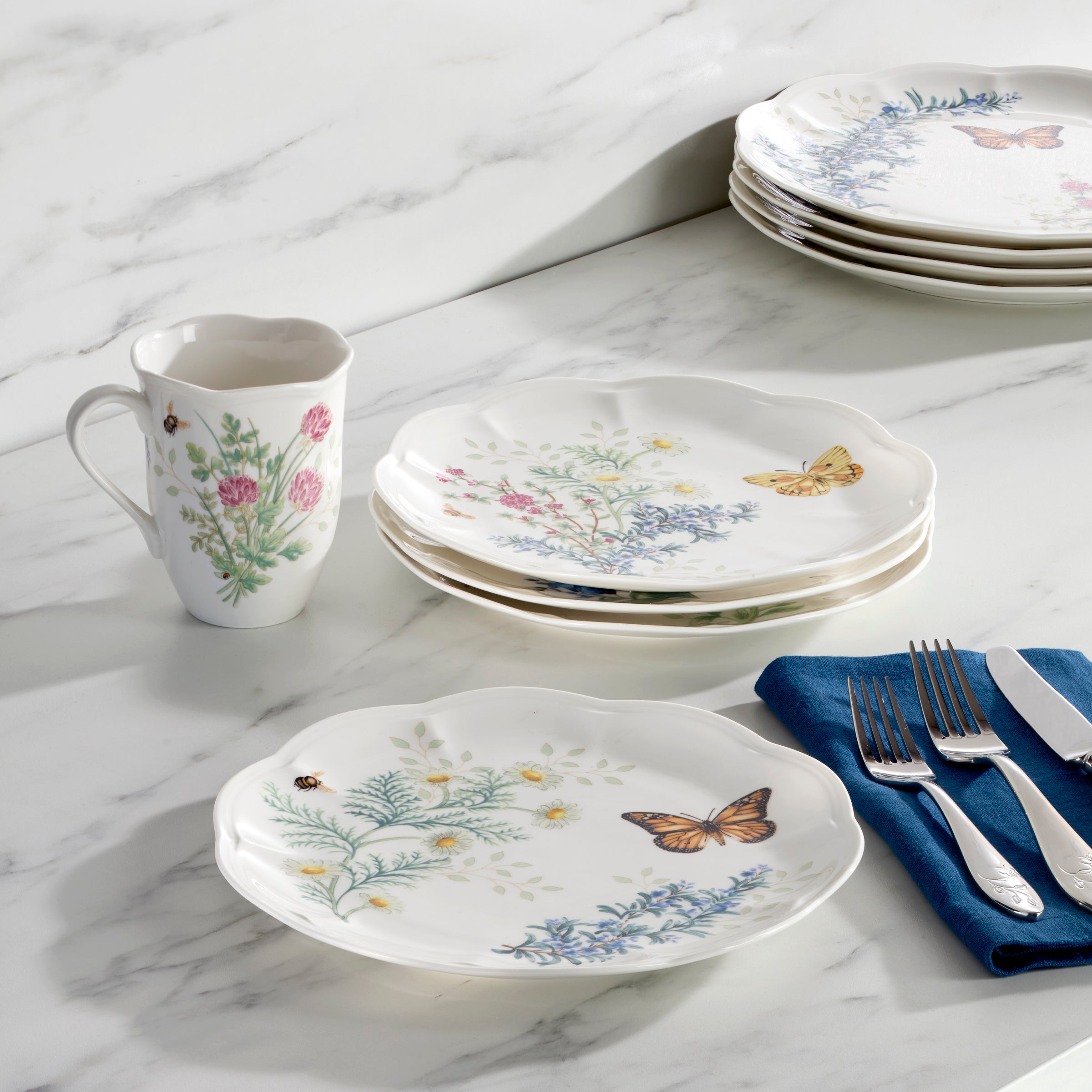 Lenox Premium Butterfly Meadow Herbs Accent Plates, Set of 4 - Image 6