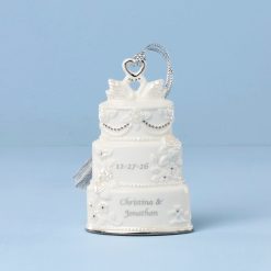 Lenox Premium Personalized Celebrate Love Wedding Cake Ornament