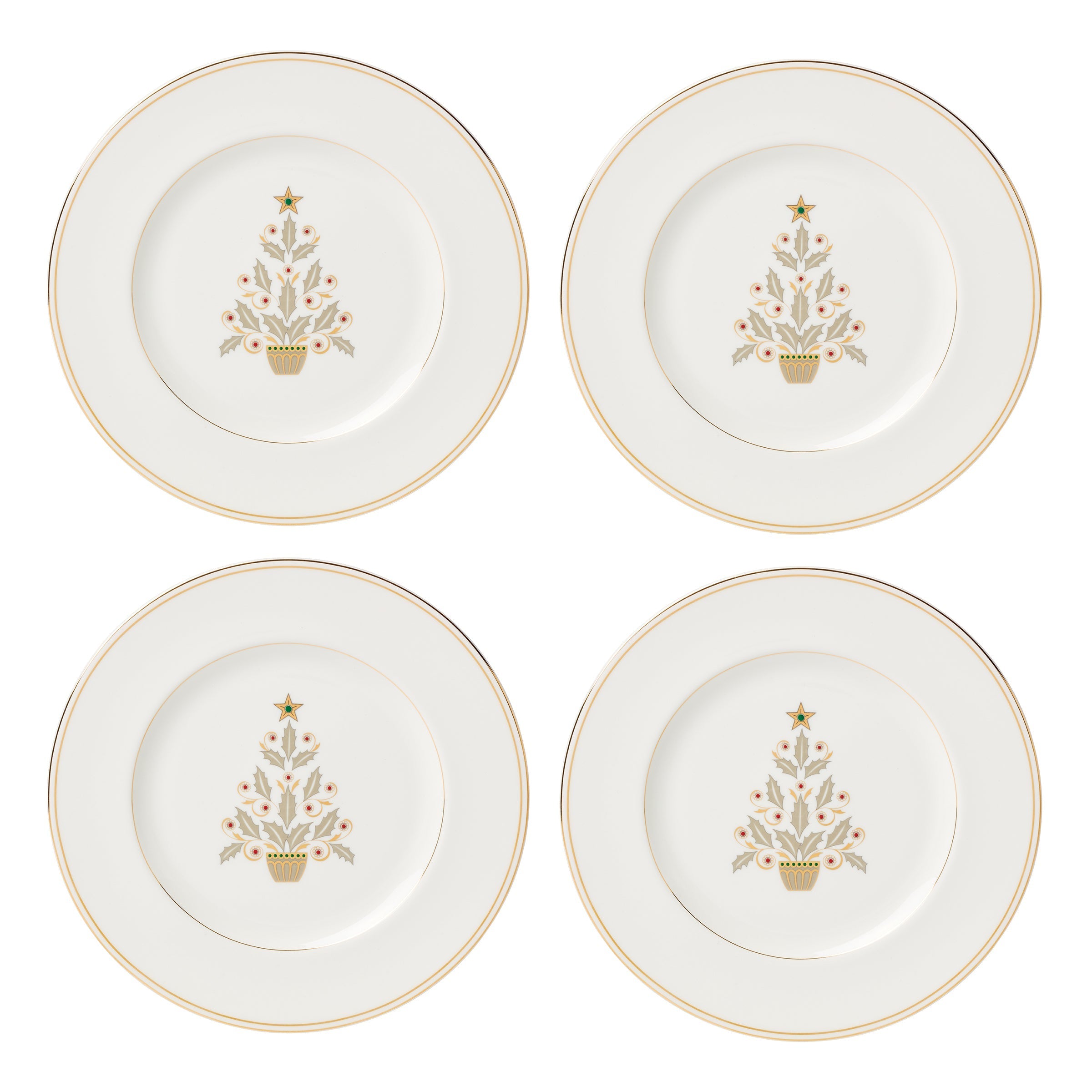 Lenox Premium Federal Gold Tree Accent Plates, Set of 4 - Image 5