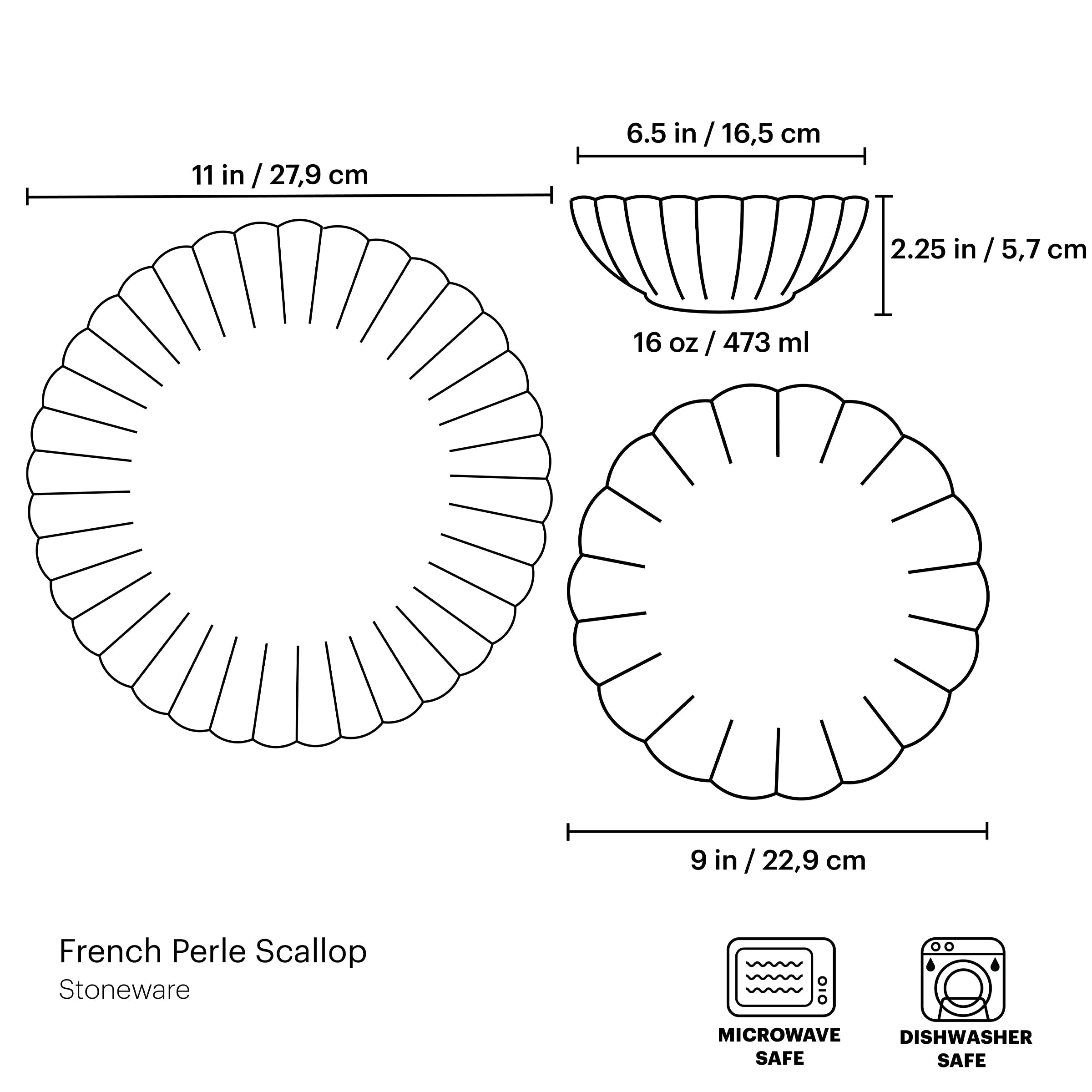 Lenox Premium French Perle Scallop Ice Blue 12-Piece Dinnerware Set - Image 10