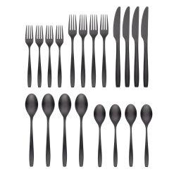 Alternative view of Lenox Premium Averie Black Satin 20-Piece Flatware Set