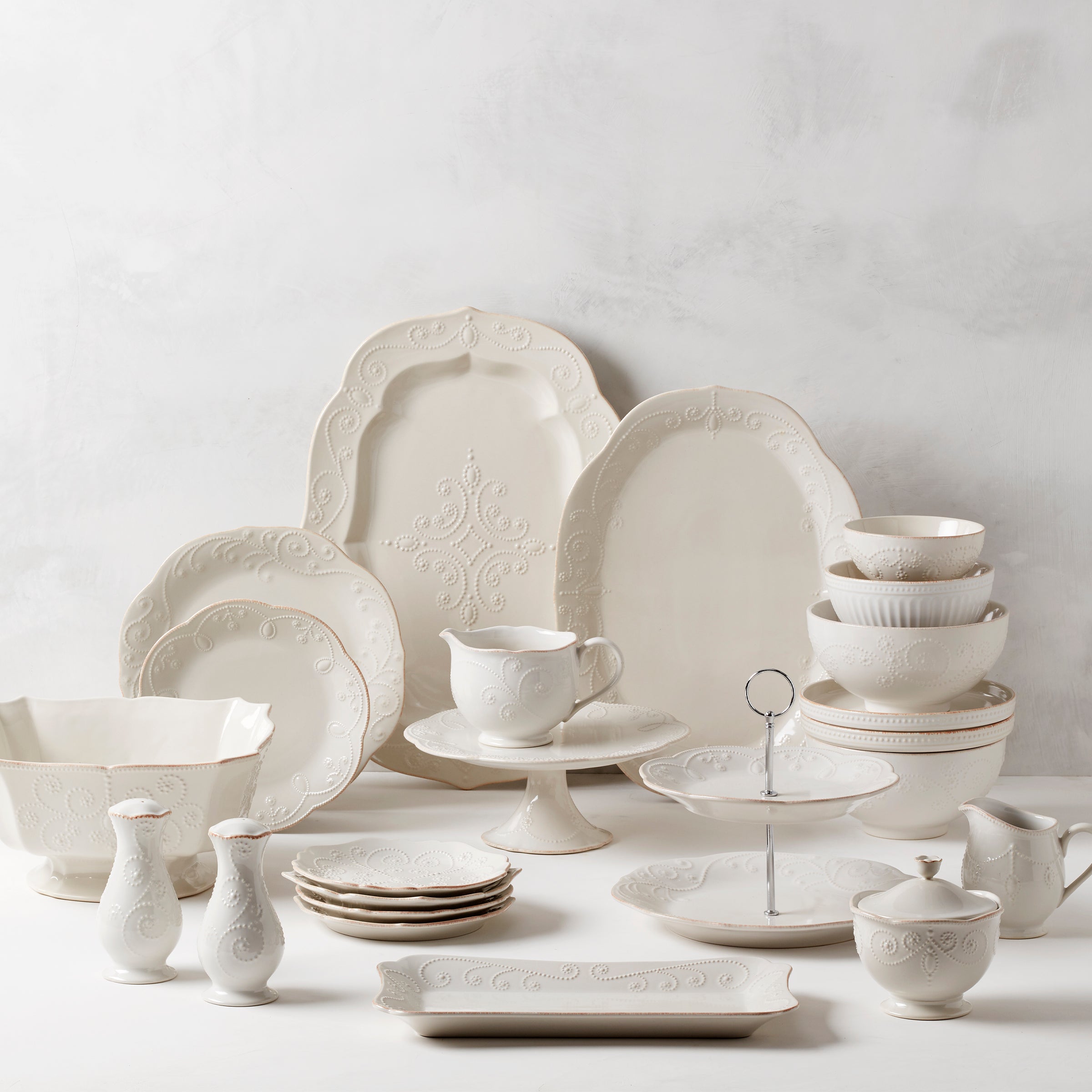 Lenox Premium French Perle White Salt & Pepper Set - Image 2