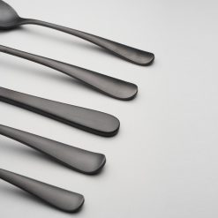 Alternative view of Lenox Premium Rhiannon Black Satin 20-Piece Flatware Set