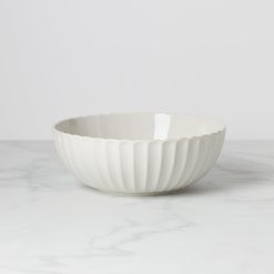 Lenox Premium French Perle Scallop White Serving Bowl