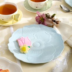 Alternative view of Lenox Premium Butterfly Meadow Floral Blue Accent Plates, Set of 4