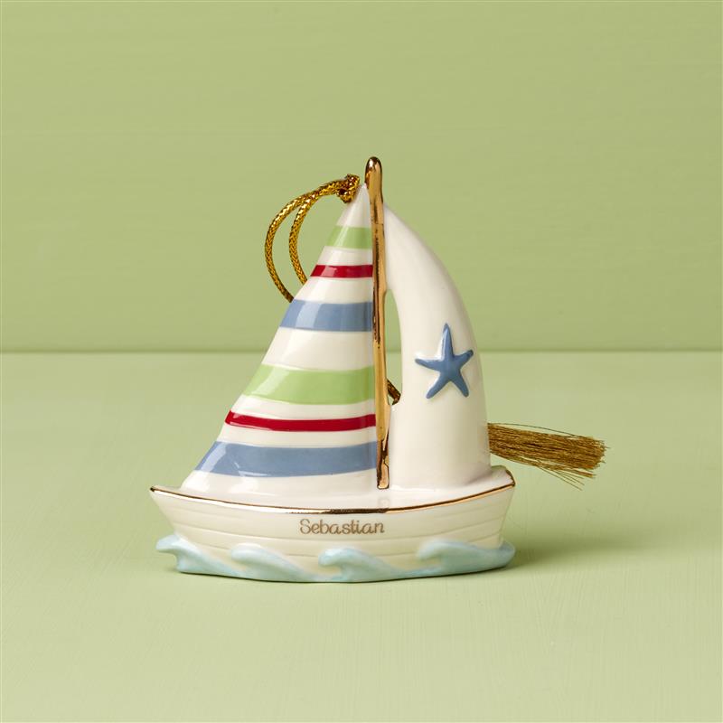 Lenox Premium Personalized Sailboat Ornament