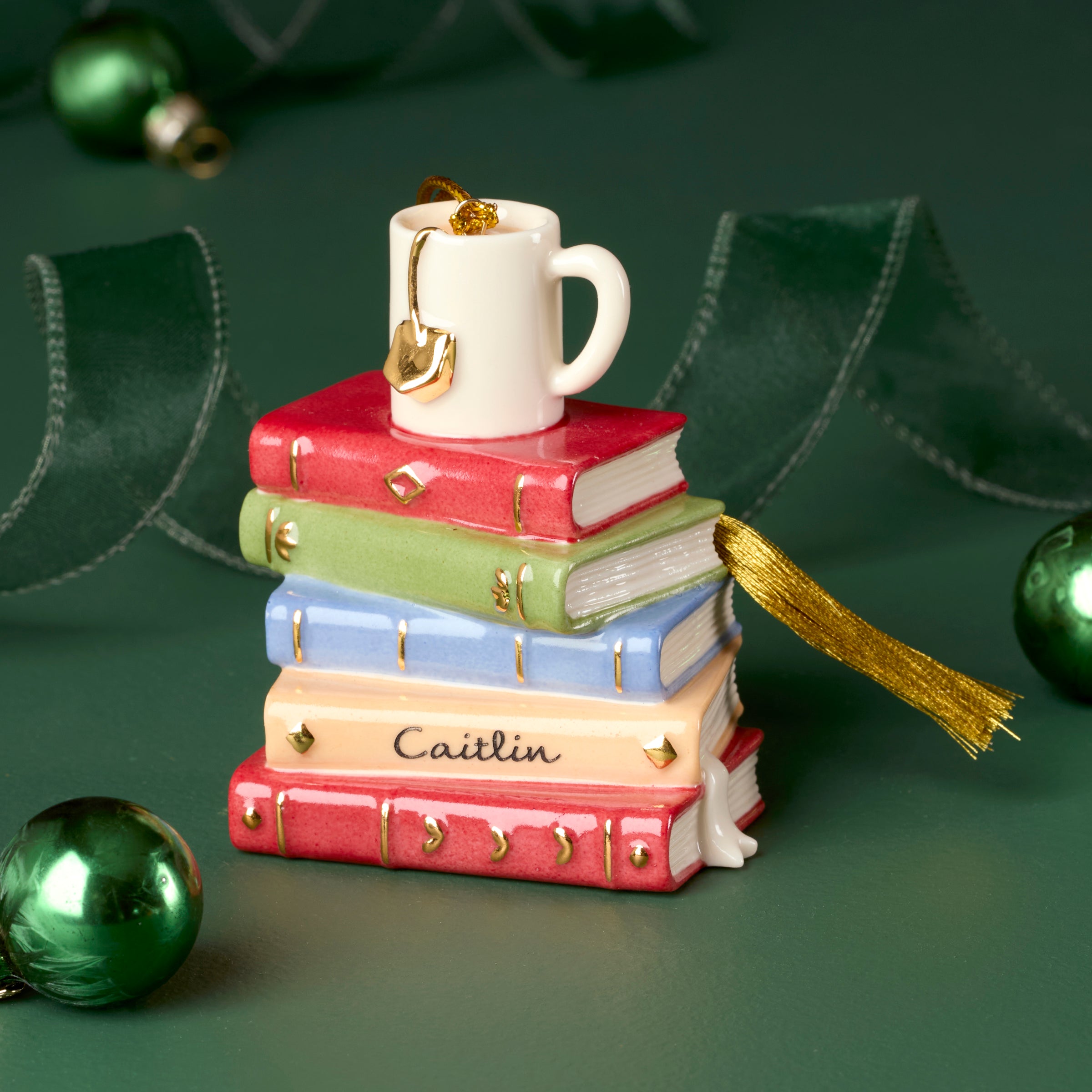 Lenox Premium Personalized Bookworm Ornament - Image 3