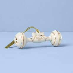 Lenox Premium 2026 Baby's 1st Christmas Rattle Ornament