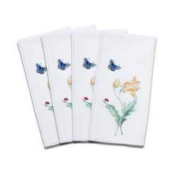 Lenox Premium Butterfly Meadow Garden Dinner Napkins, Set of 4