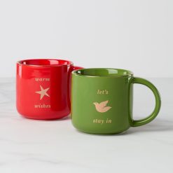 Lenox Premium Be Jolly Warm Wishes Mugs, Set of 2