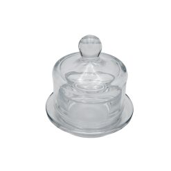 Lenox Premium Glass Cloche Condiment Dish, Round