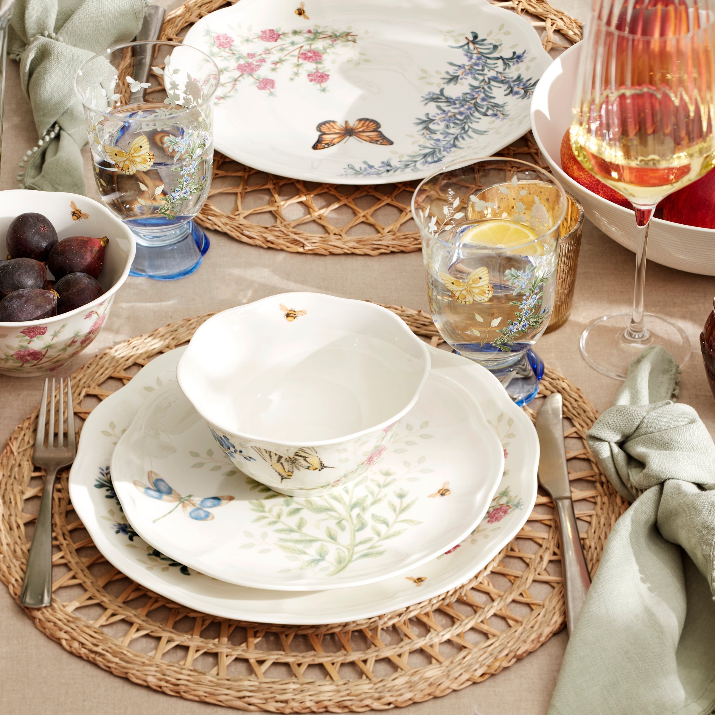 Lenox Premium Butterfly Meadow Herbs Rice Bowls, Set of 4 - Image 4